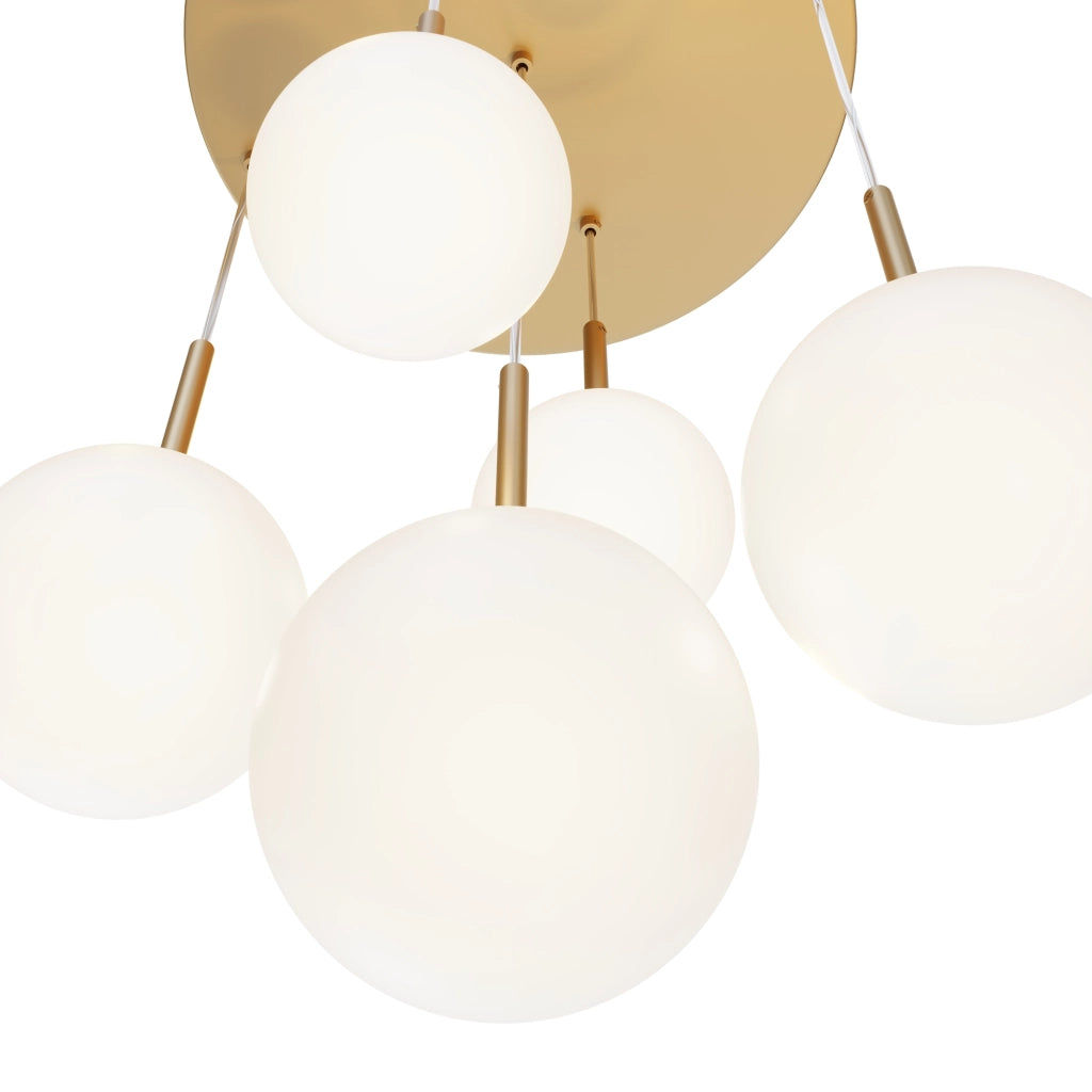 Maytoni Lampadario moderno Basic Form 5 luci E14 oro metallo vetro