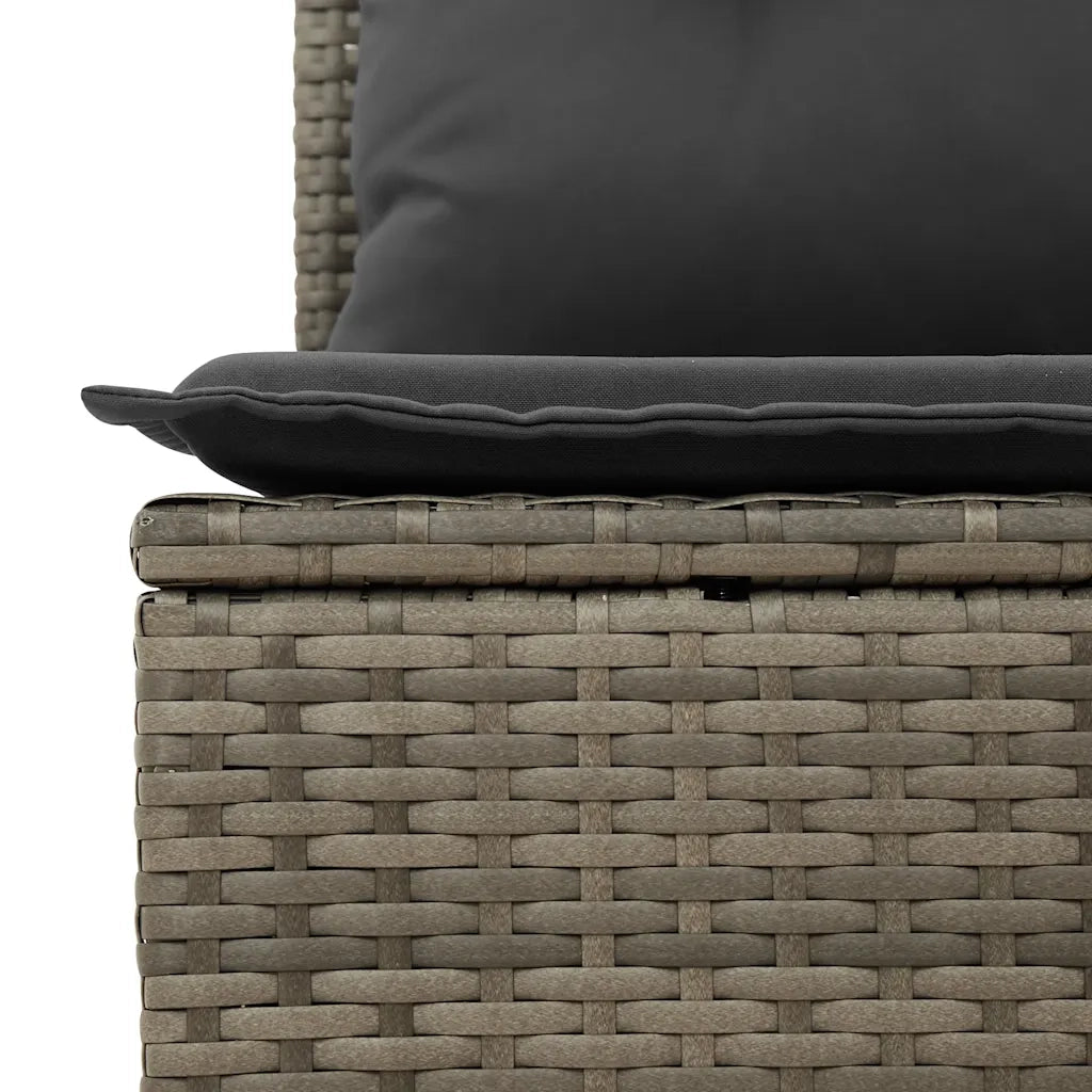 Salotto da Giardino-Set Divani da Giardino 4 pz con Cuscini Grigio in Polyrattan 692544