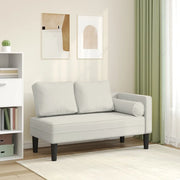vidaXL Chaise Longue con Cuscini Crema in Velluto