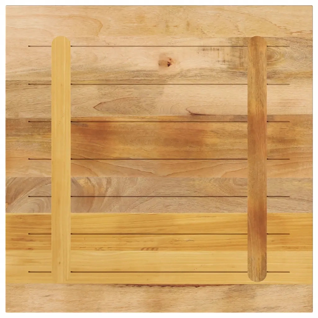 Piano per Tavolo 70x70x2,5 cm Quadrato Legno di Mango Grezzo 371341