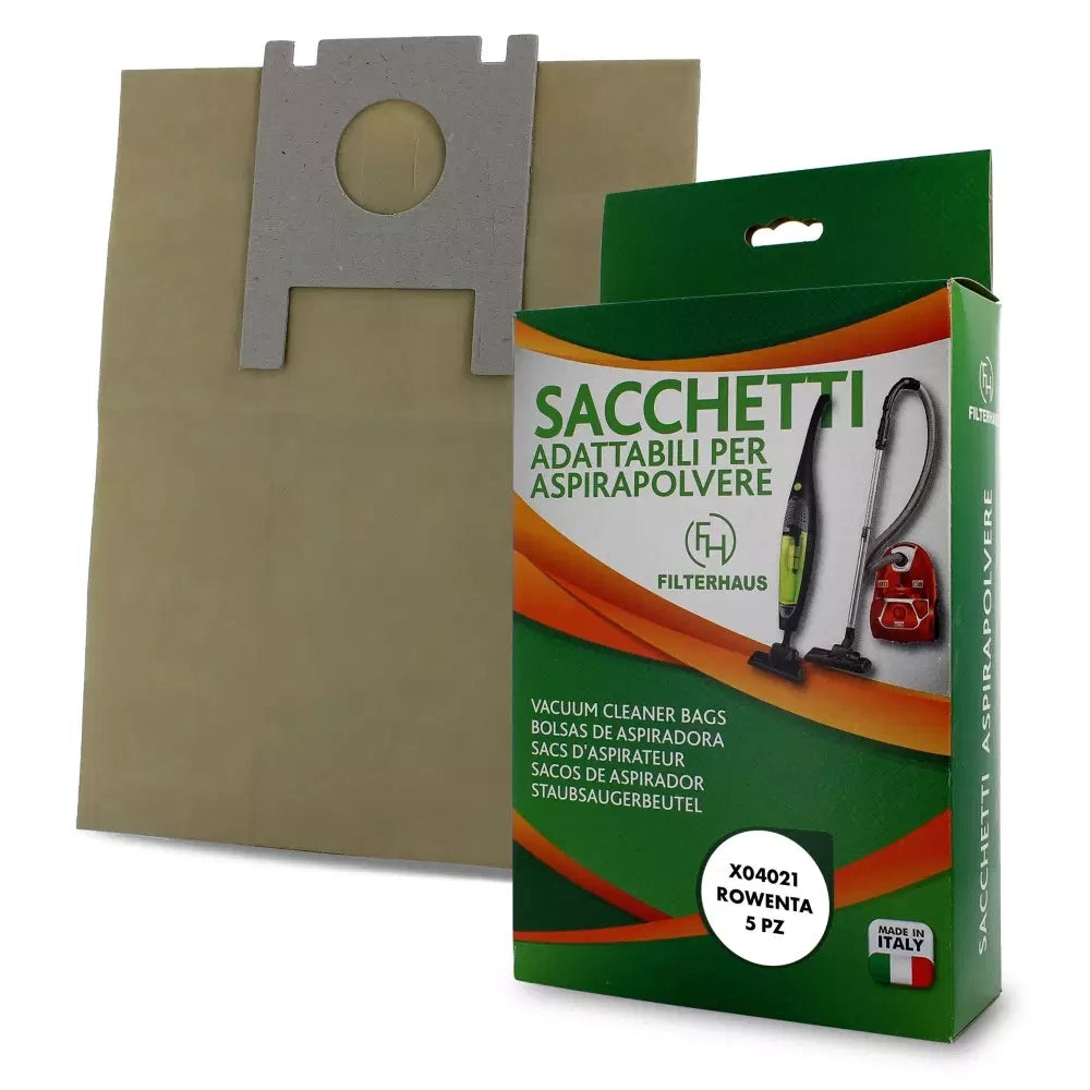 5PZ SACCHETTI ASPIRAPOLVERE ROWENTA TONIXO ARTEC TEFAL BALLON MOULINEX VARIO - ROWENTA