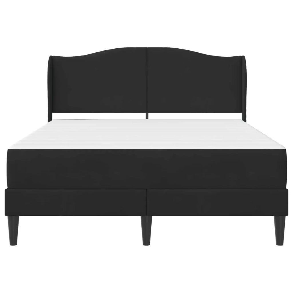 Struttura del letto con testiera Nero 160 x 200 cm Velluto