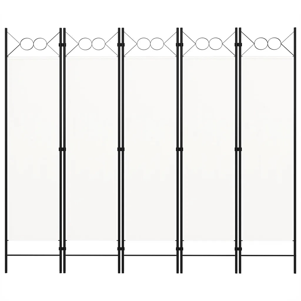 Paravento a 5 Pannelli Bianco 200x180 cm 320707