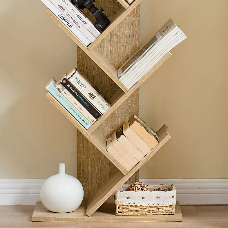 Libreria Valora - Libreria a 9 ripiani con design ad albero per ufficio/camera da letto