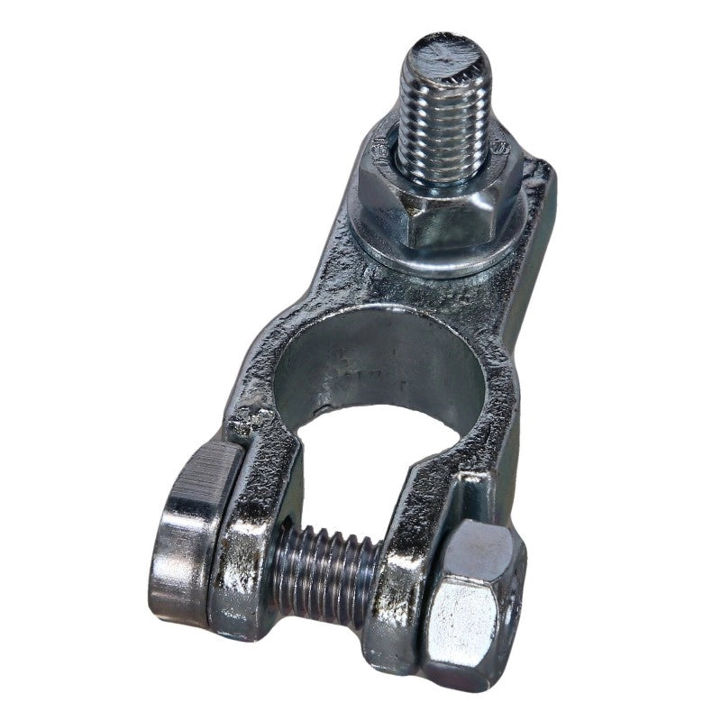 COPPIA MORSETTO BATT ZINCATO M8+M8- PAIR OF GALVANISED BRASS CLAMPS (M10+) AND (M10-)