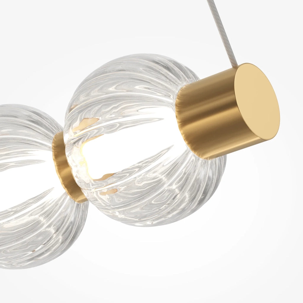 Maytoni Lampadario moderno Amulet 1 luce LED integrato oro metallo vetro