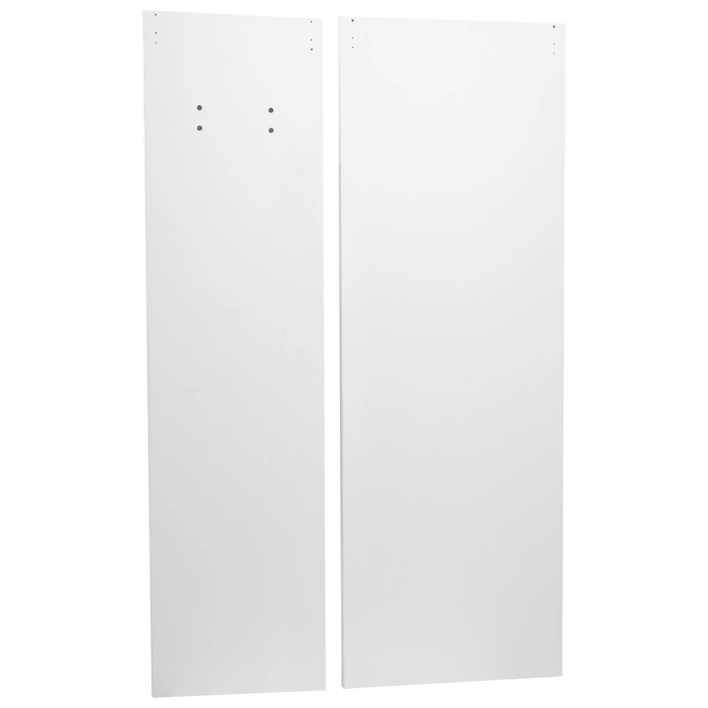 Set da ingresso: mobile da ingresso in truciolato bianco con scarpiera, specchio e ganci appendiabiti, stile moderno minimalista