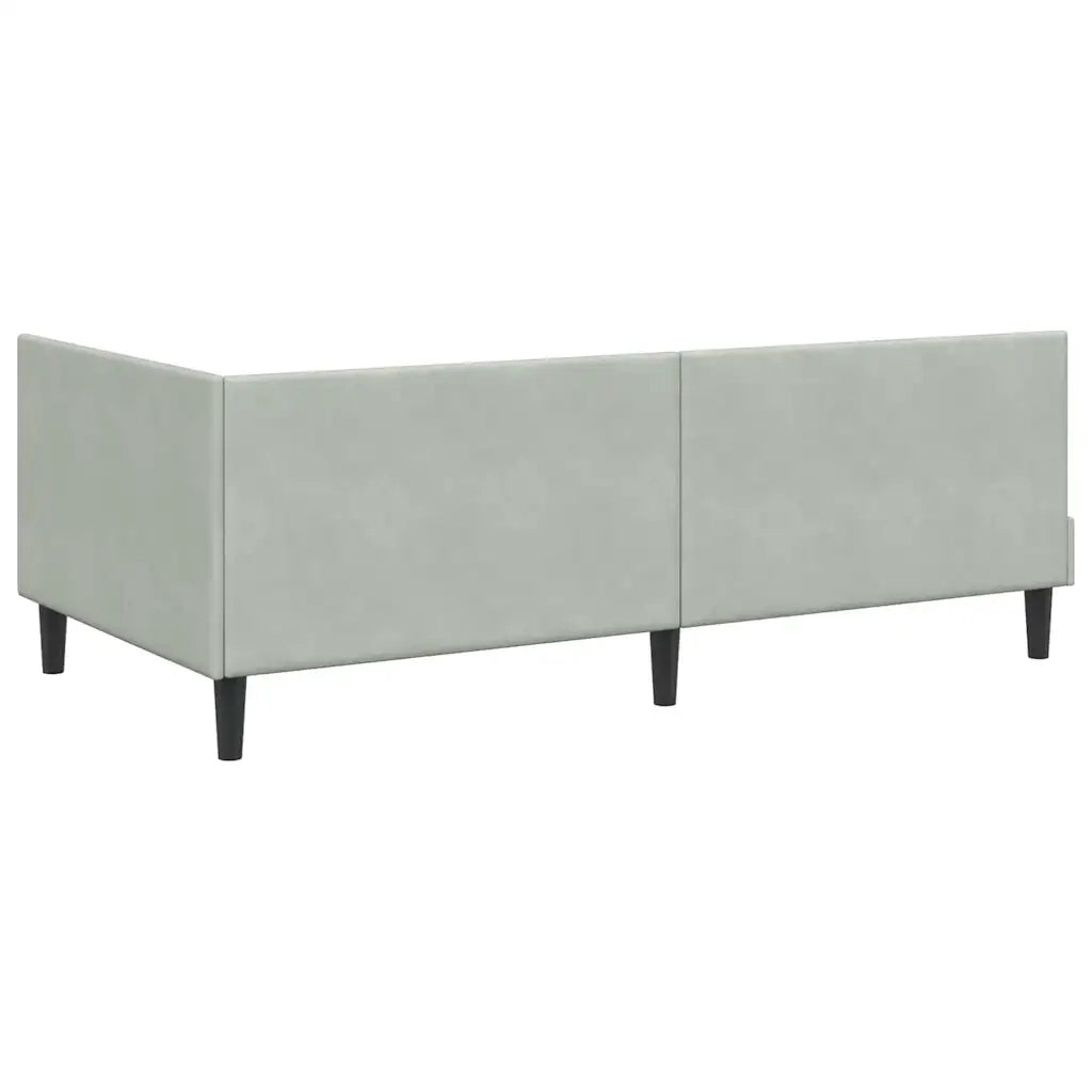 Cornice del letto ad angolo Grigio chiaro 90 cm x 190 cm