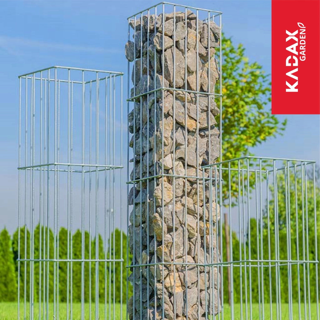 Colonna per pergola da giardino KADAX, vaso per gabbioni, supporto per piante in gabbioni, 120 cm