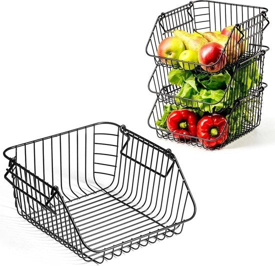 Contenitore per frutta e verdura, contenitore per conservazione, contenitore per cavi, contenitore per conservazione, 29 x 24 x 14 cm, 1 pezzo