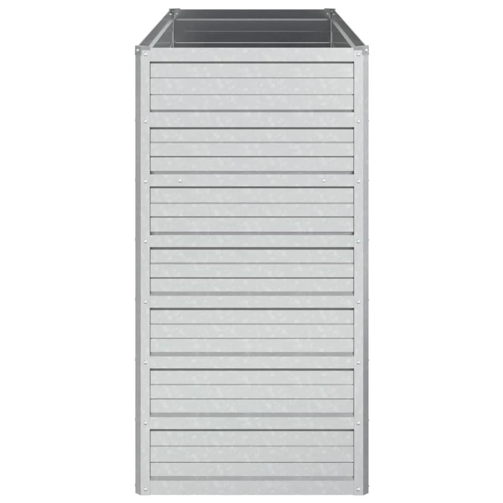 Fioriera rialzata per piante fiori patio giardino 100 x 40 x 77 cm acciaio zincato argento 02_0039301