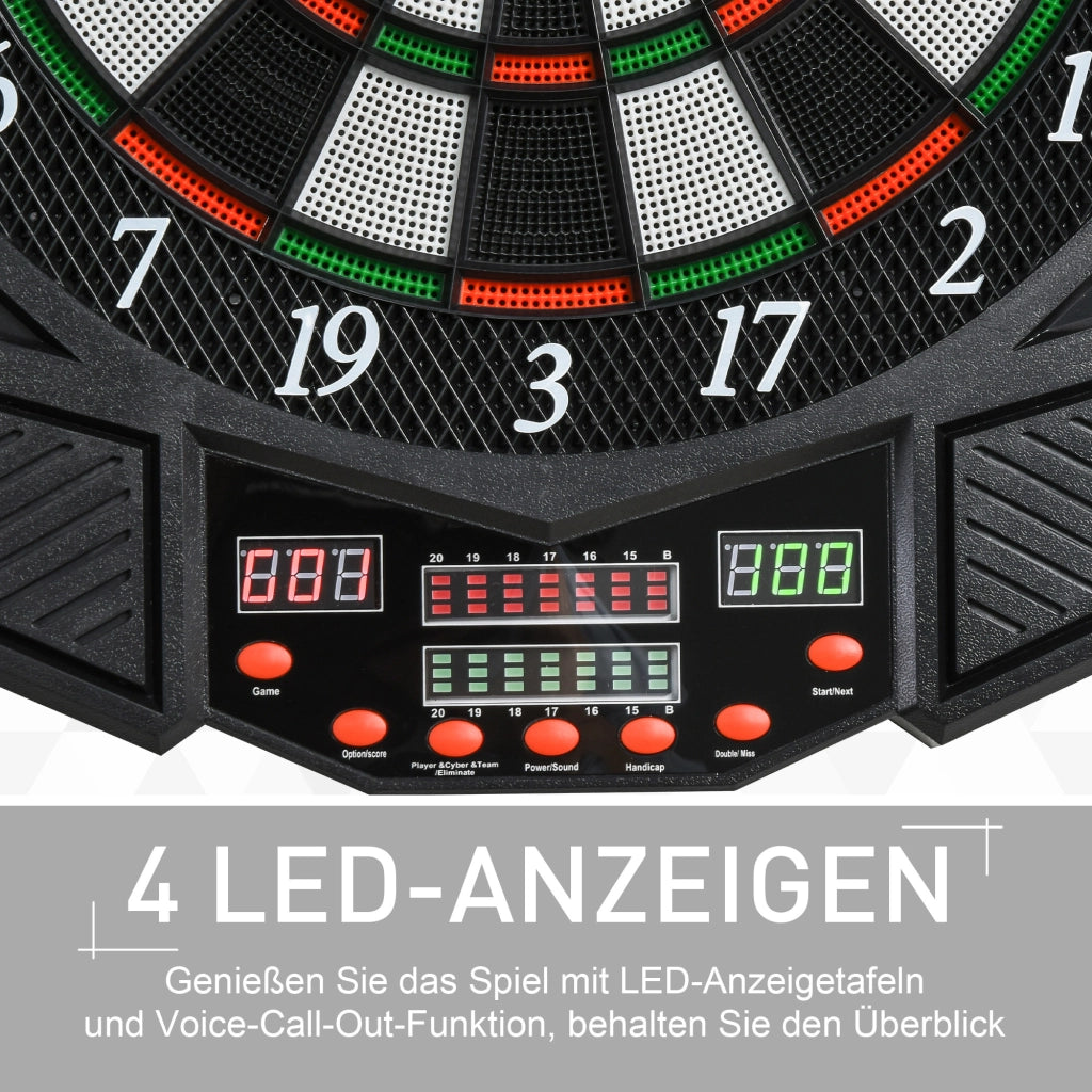 Dartboard Elettronico con Voce LED e 12 Freccette ¨C zephmum ¨C 27 Giochi 216 Varianti per 8 Giocatori