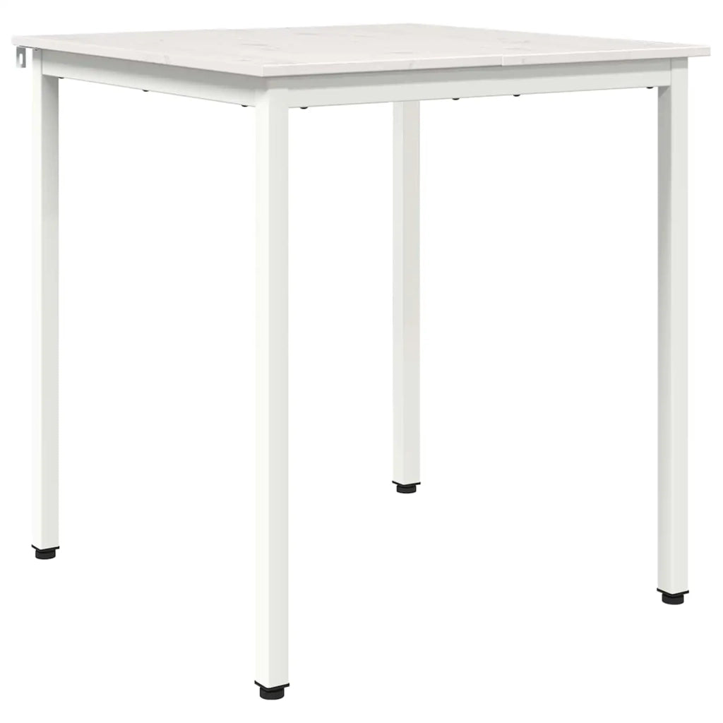Tavolo da pranzo Bianco 60 x 60 x 75 cm Pino massello 892780