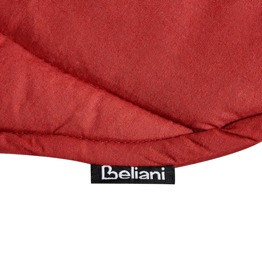 Tappeto per bambini in cotone rosso a forma di foglia trapuntato 110 x 110 cm accessorio per la cameretta dei bambini