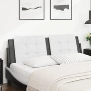 Cuscino Testiera Bianco e Nero 160 cm in Similpelle