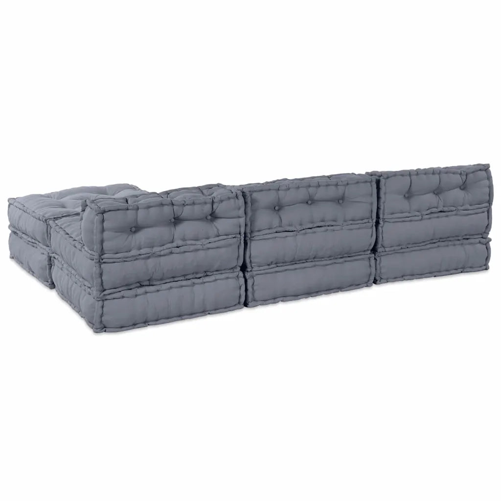 vidaXL Cuscino 4 pcs Grigio 70 x 70 x 54 cm Poliestere