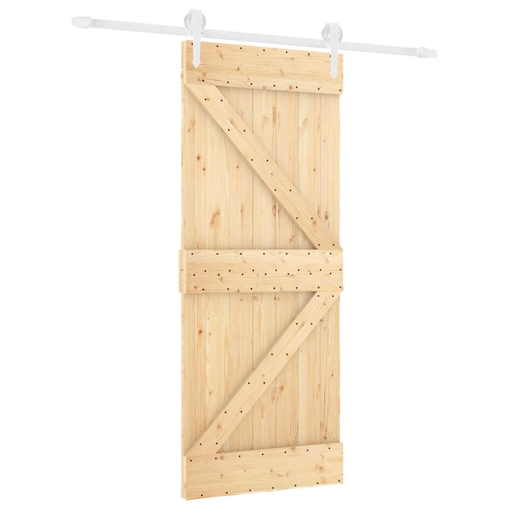 Porta scorrevole Naturale e Bianco 85 x 210 cm