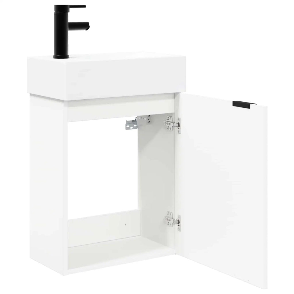 Mobile bagno con rubinetto Bianco 45,5 x 22,5 x 84 cm 889425