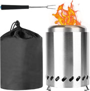 Mini scala di temperatura per esterno, acciaio inox, tappo per tavolo, contenitore, griglia, pellet, legna, 14 cm x 20 cm H, argento