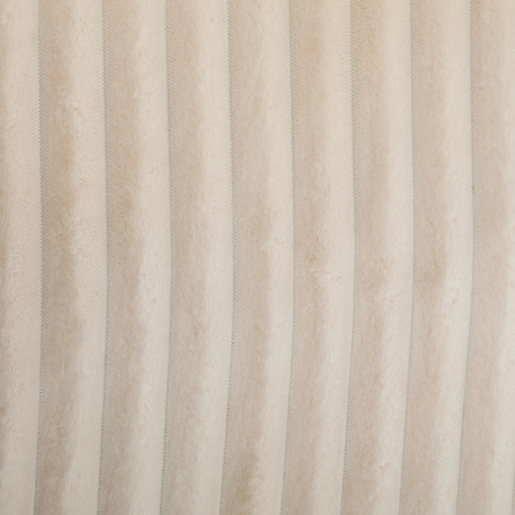 Poltrona da lettura con poggiapiedi e 5 cuscini in ciniglia beige