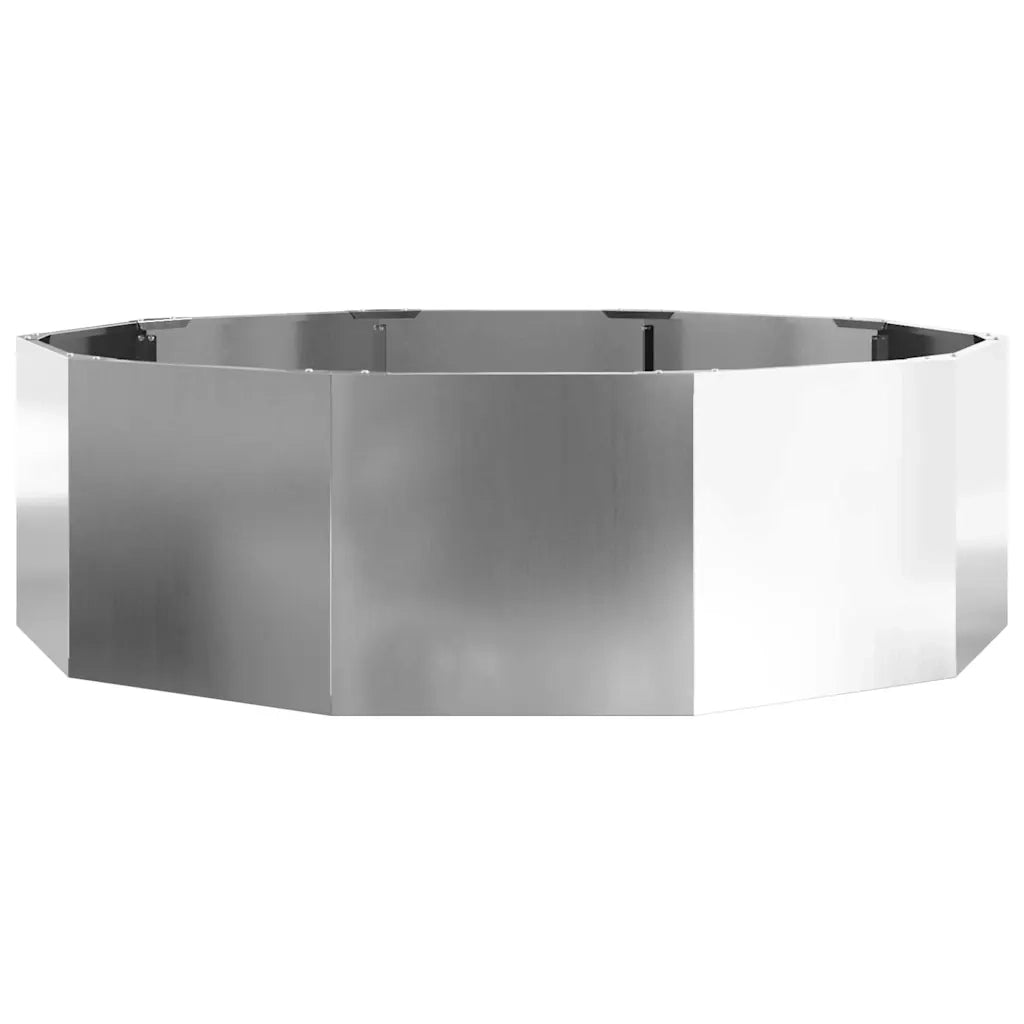 Fioriera-Vaso-Contenitore per Piante Argento 120 x 120 x 35 cm Acciaio zincato