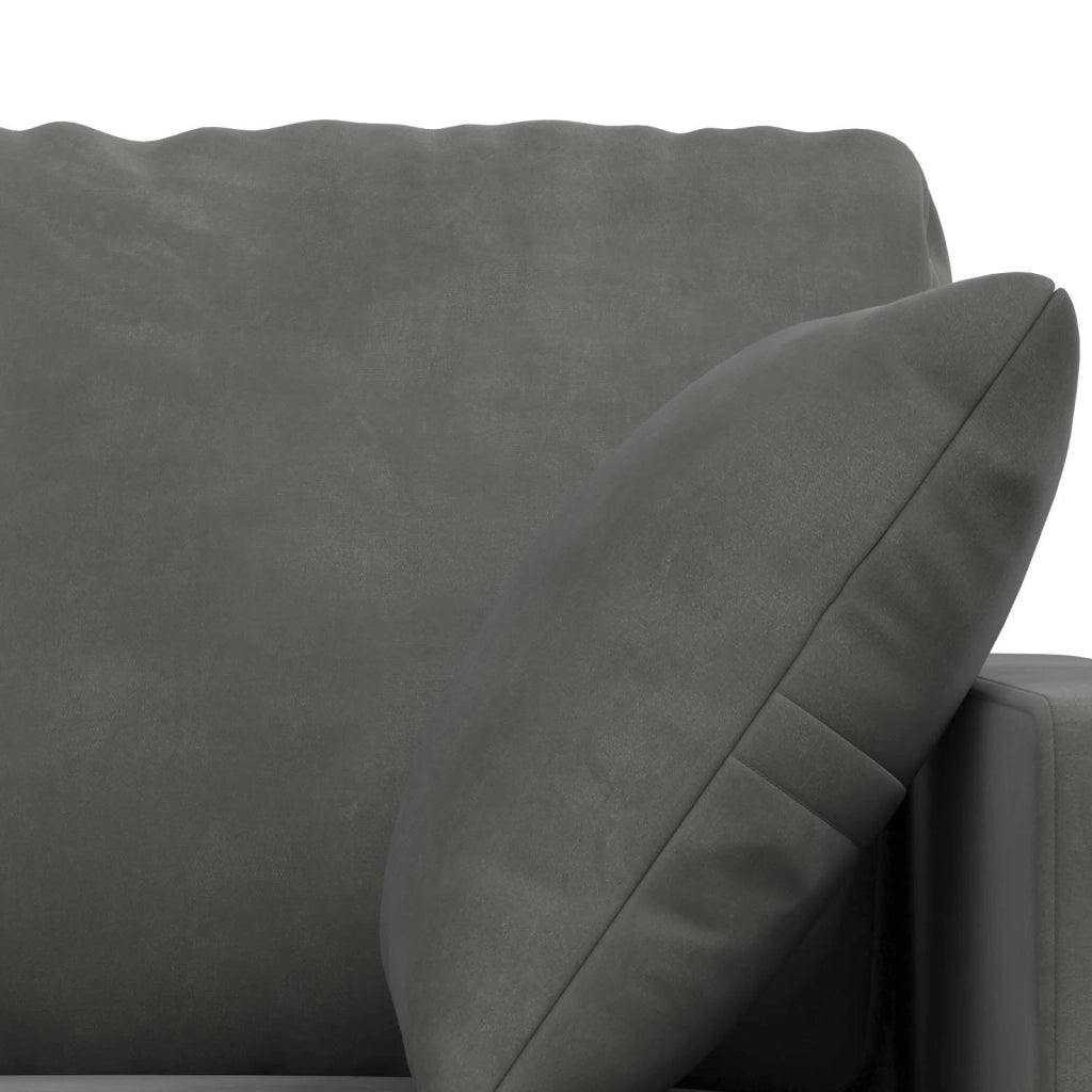 Set di divani 2 pcs Grigio scuro 198 x 78 x 80 cm Velluto
