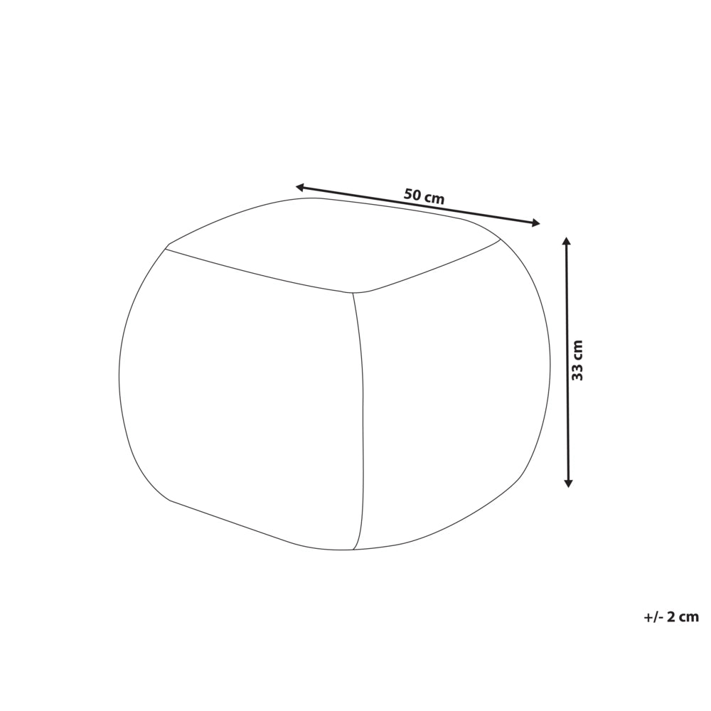 Pouf rotondo in ciniglia beige Pouf imbottito in stile glamour Mobili per soggiorno