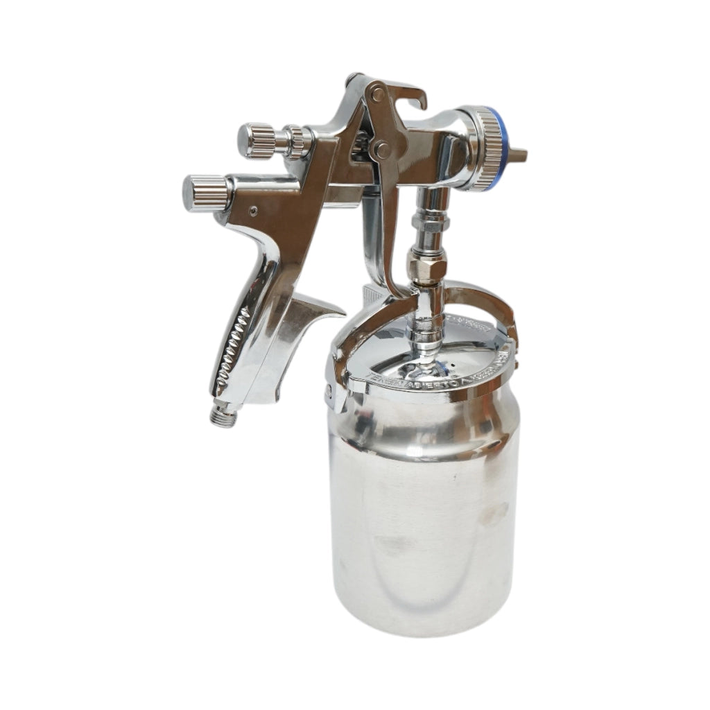 Pistola ad aria compressa per verniciatura a spruzzo, capacità 1000 ml, ugello 1,4 mm, portata 200 ml/min, pressione massima 4 bar. Breckner Germany