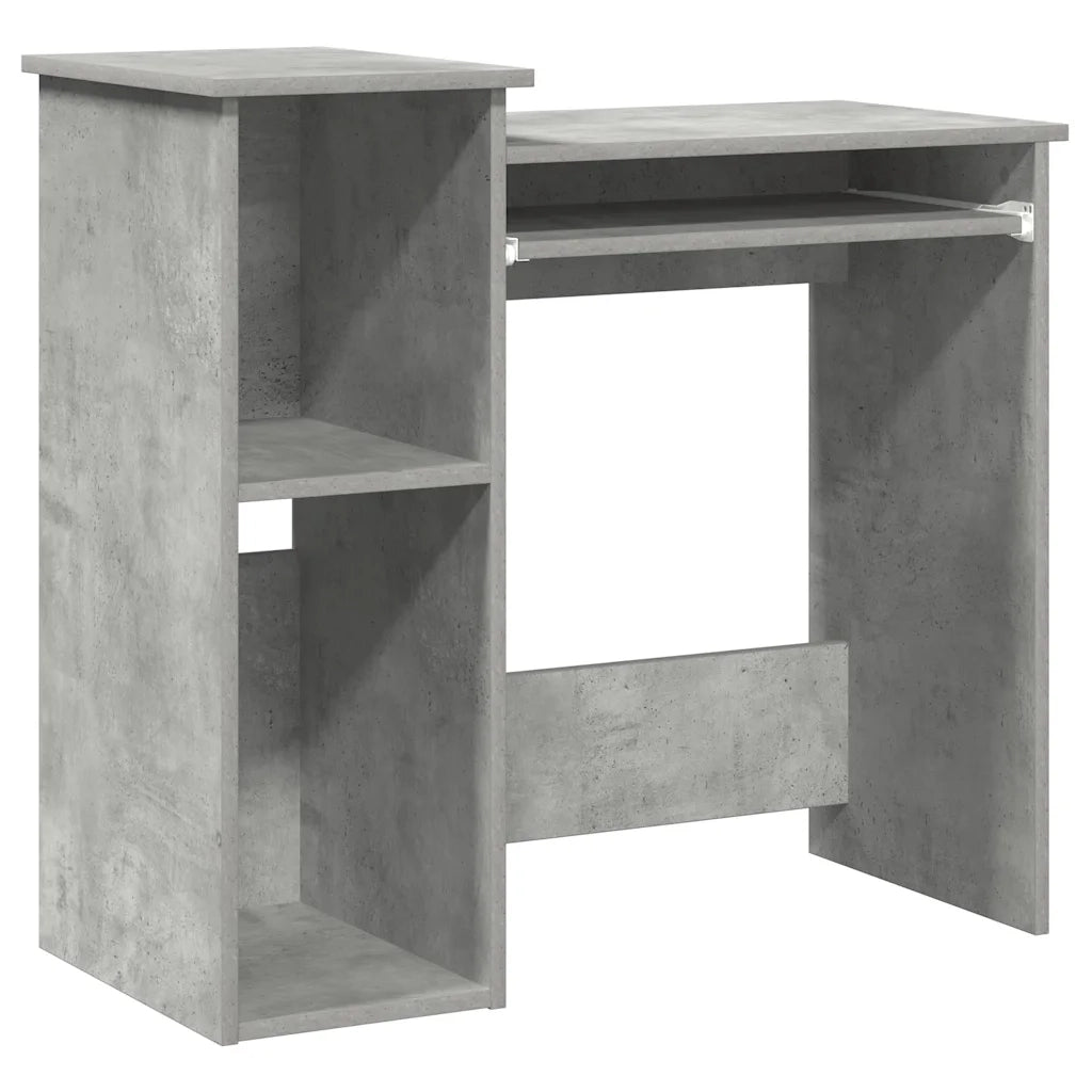 Scrivania Mensole Grigio Cemento 84x40x78 cm Legno Multistrato 860448