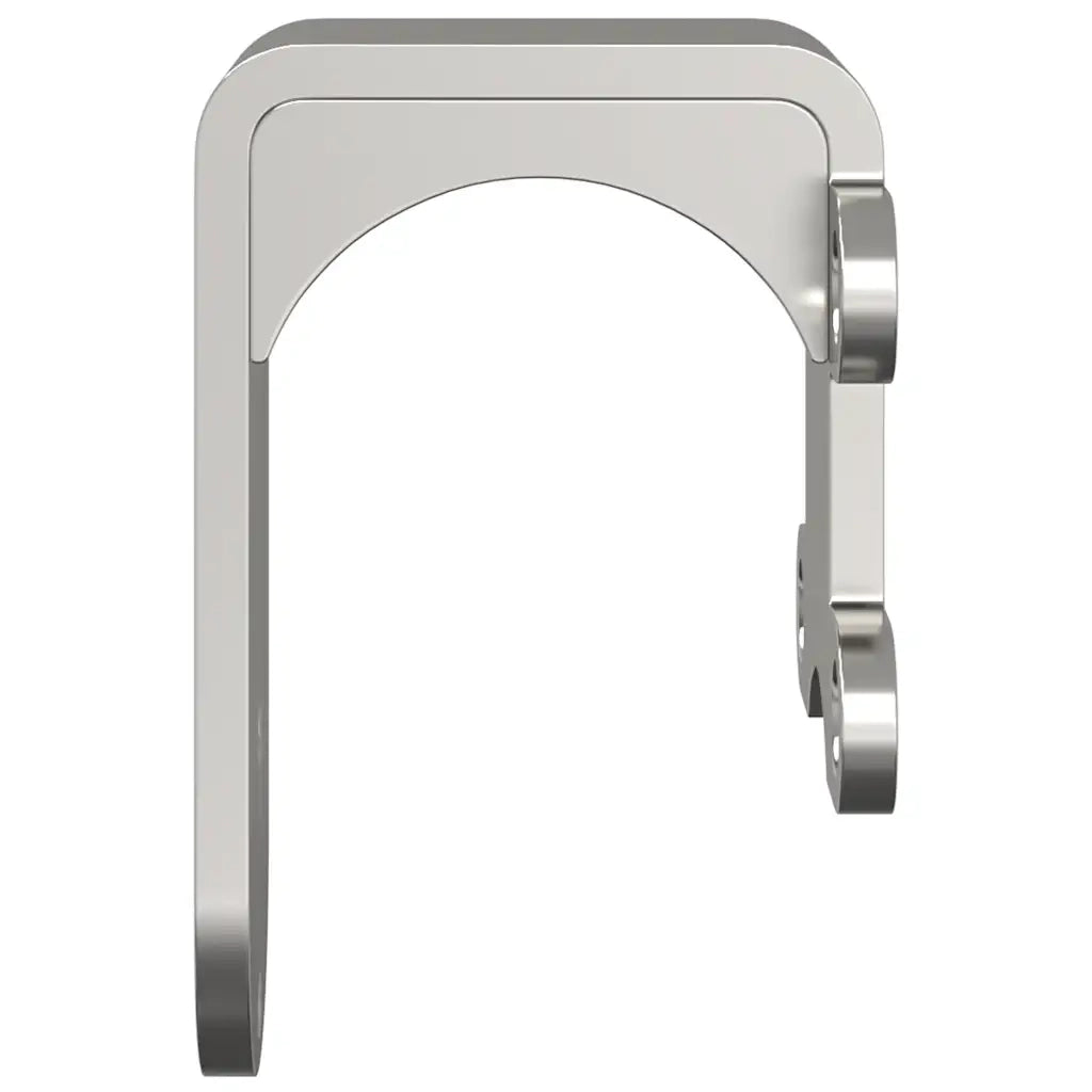 Staffe Bypass Porta della Fienile 4 pz Guide Tonde Acciaio Inox 4009761