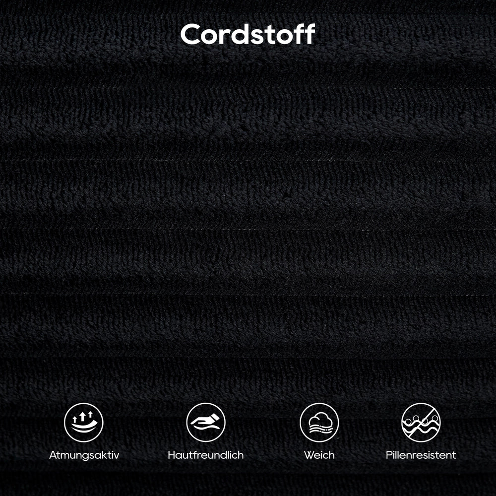 Divano 2 Posti con Memory Foam ¨C Xylo ¨C Tessuto a Coste, Compatto