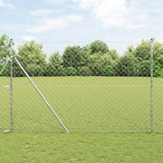 Recinzione a Maglie con 7 Posti 1.5x10 m Acciaio Zincato