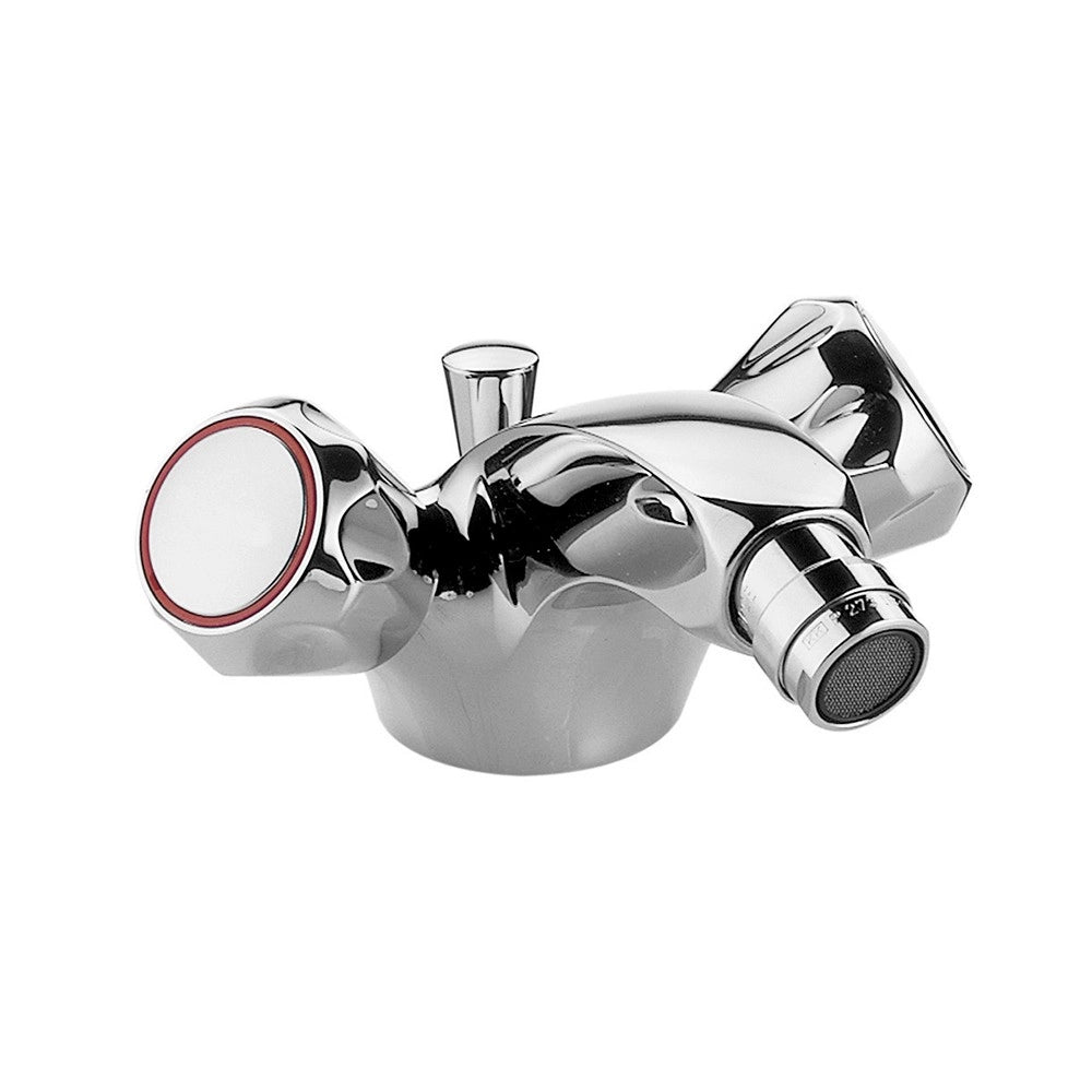 Rubinetto monoforo bidet scudetto cromato