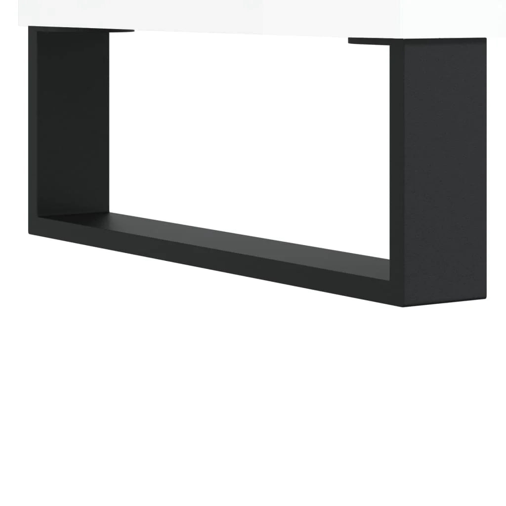 Mobile TV multimediale mensola TV credenza TV sala da pranzo soggiorno camera da letto finitura lucida 150 x 36 x 30 cm legno ingegnerizzato bianco 02_0027049