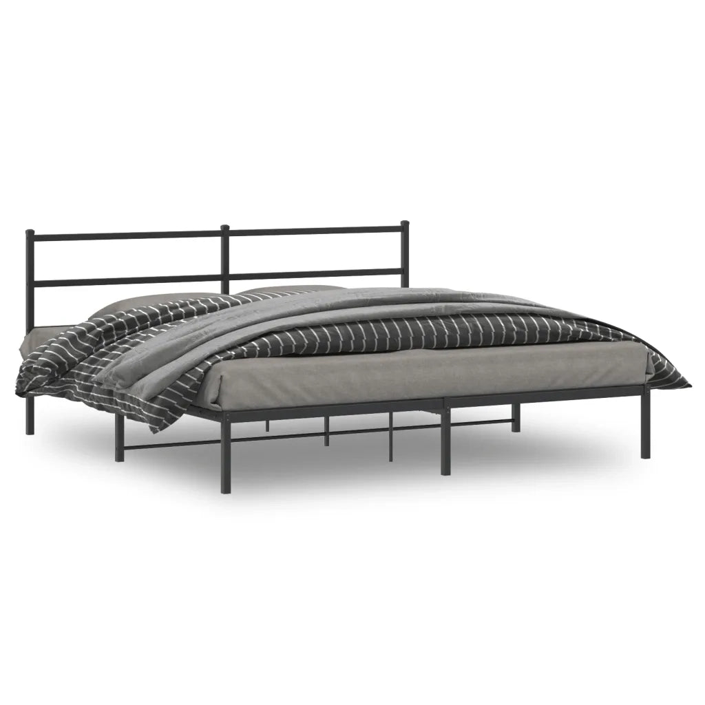 Giroletto con Testiera in Metallo Nero 180x200 cmcod mxl 134507