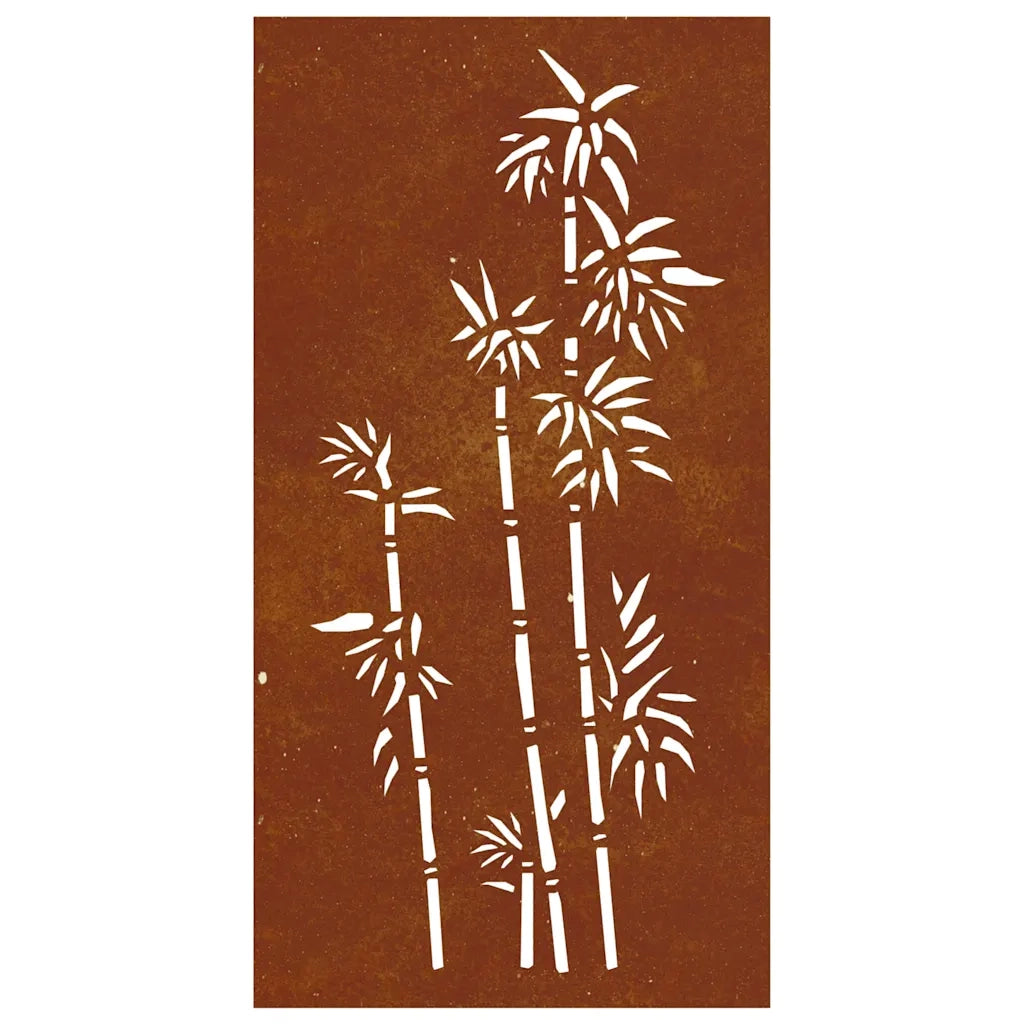 Decorazione Muro da Giardino 105x55 cm Bamb¨´ in Acciaio Corten CFW7147666