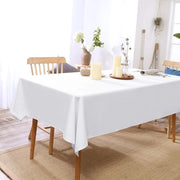 Tappeto di Protezione per Tavolo Natale Impermeabile e Ripiegabile, Copertura per Tavolo in Poliestere con Effetto Foglia per Tavolo da Cucina, Bianco, 132x229cm