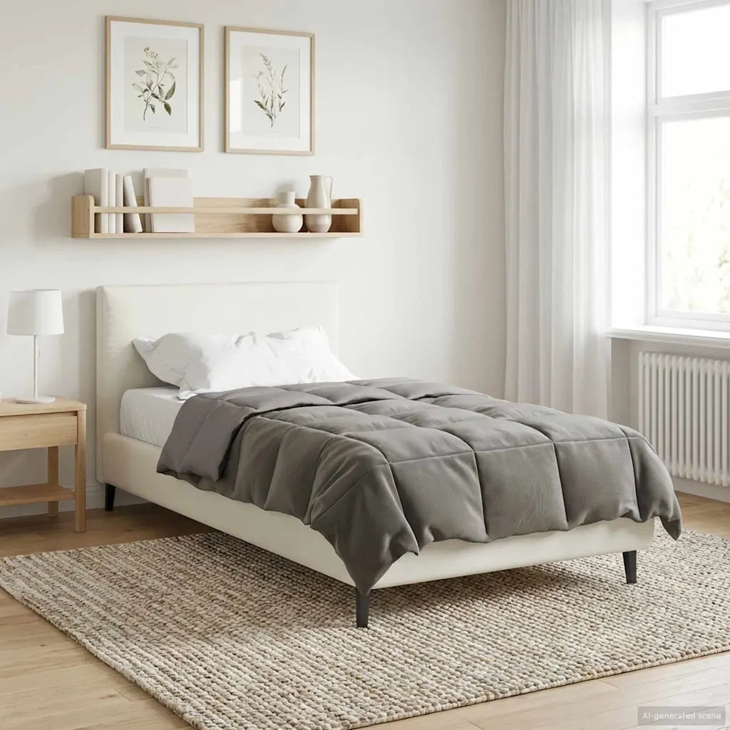 Duvet Invernale Grigio chiaro 135 x 200 cm Microfibra 42026085