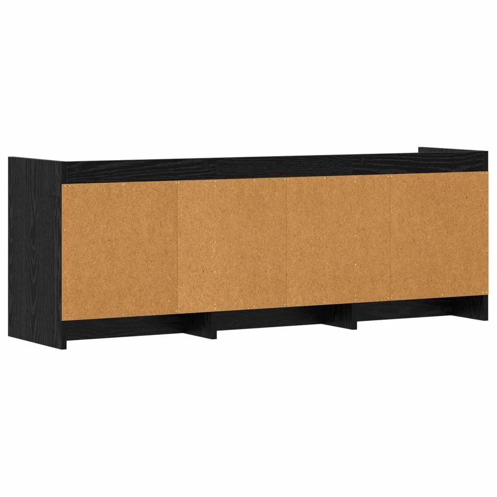 Mobile TV 130 x 33 x 47 cm Rovere Nero Legno ingegnerizzato 8011196