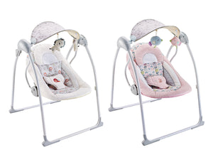 Altalena dondolo oscillante con Musica per Bambini 86x74x63 cm in Acciaio e Poliestere Baby Sweet
