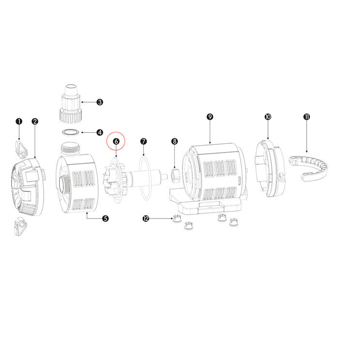 Set rotore di ricambio per pompa per laghetti CET-15000 Pompa filtrante SuperECO