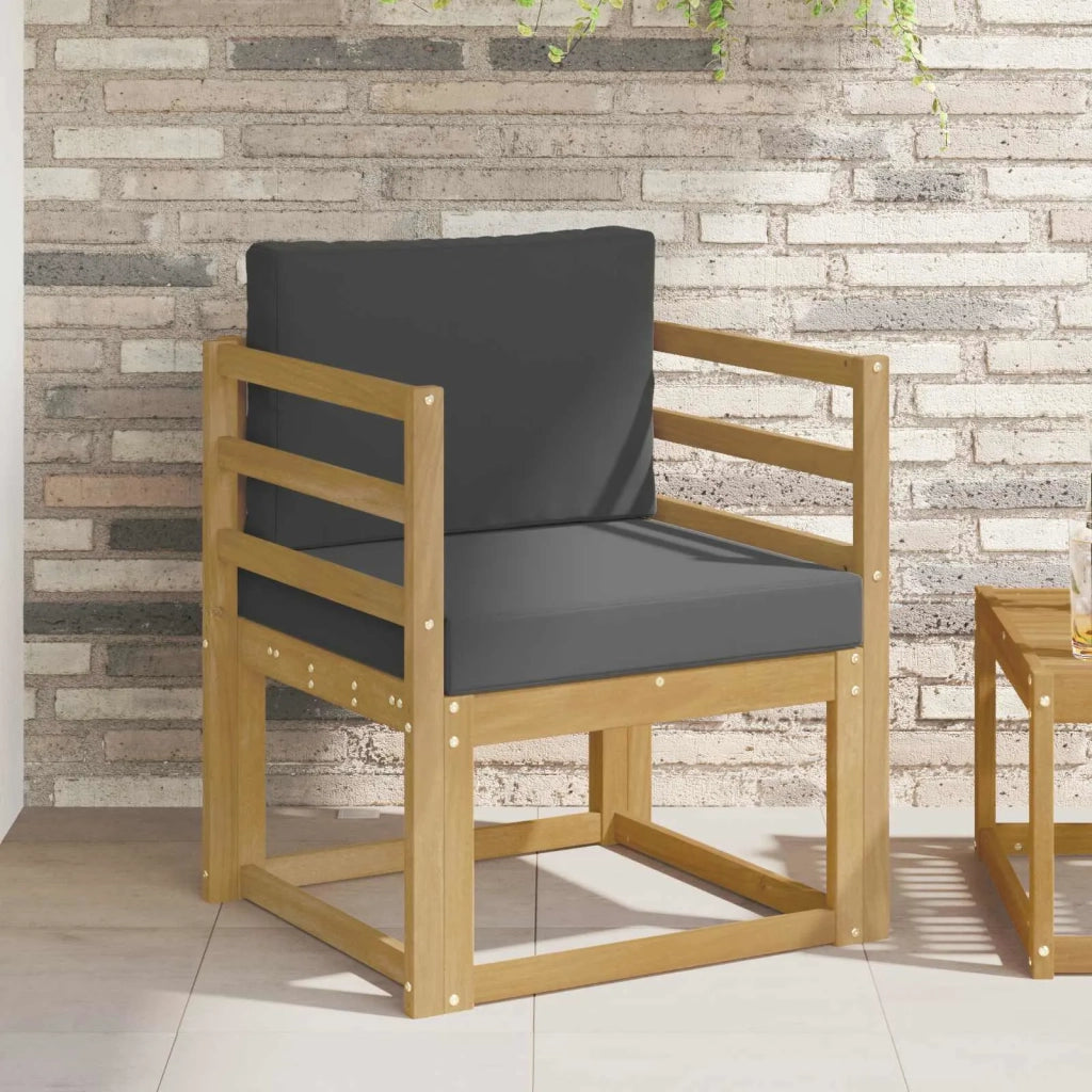 2 Pezzo Set di divani da esterno-Sofa da giardino Poliestere Bianco e Antracite 937835