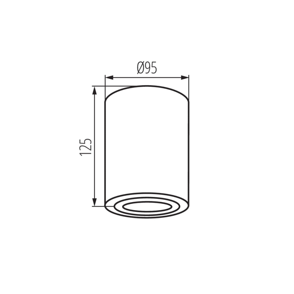 Faretto da soffitto Kanlux BORD nero GU10 orientabile