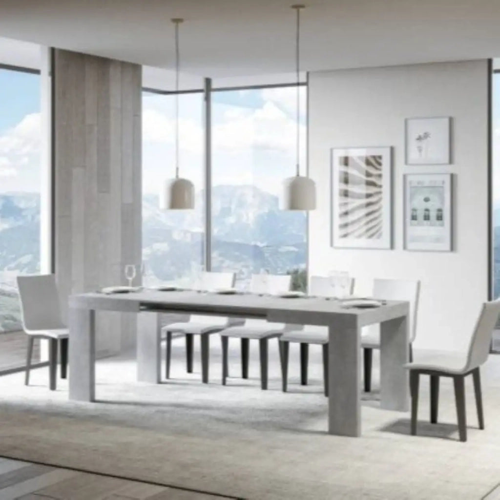 Tavolo allungabile 120/224x90 cm Roxell colore cemento