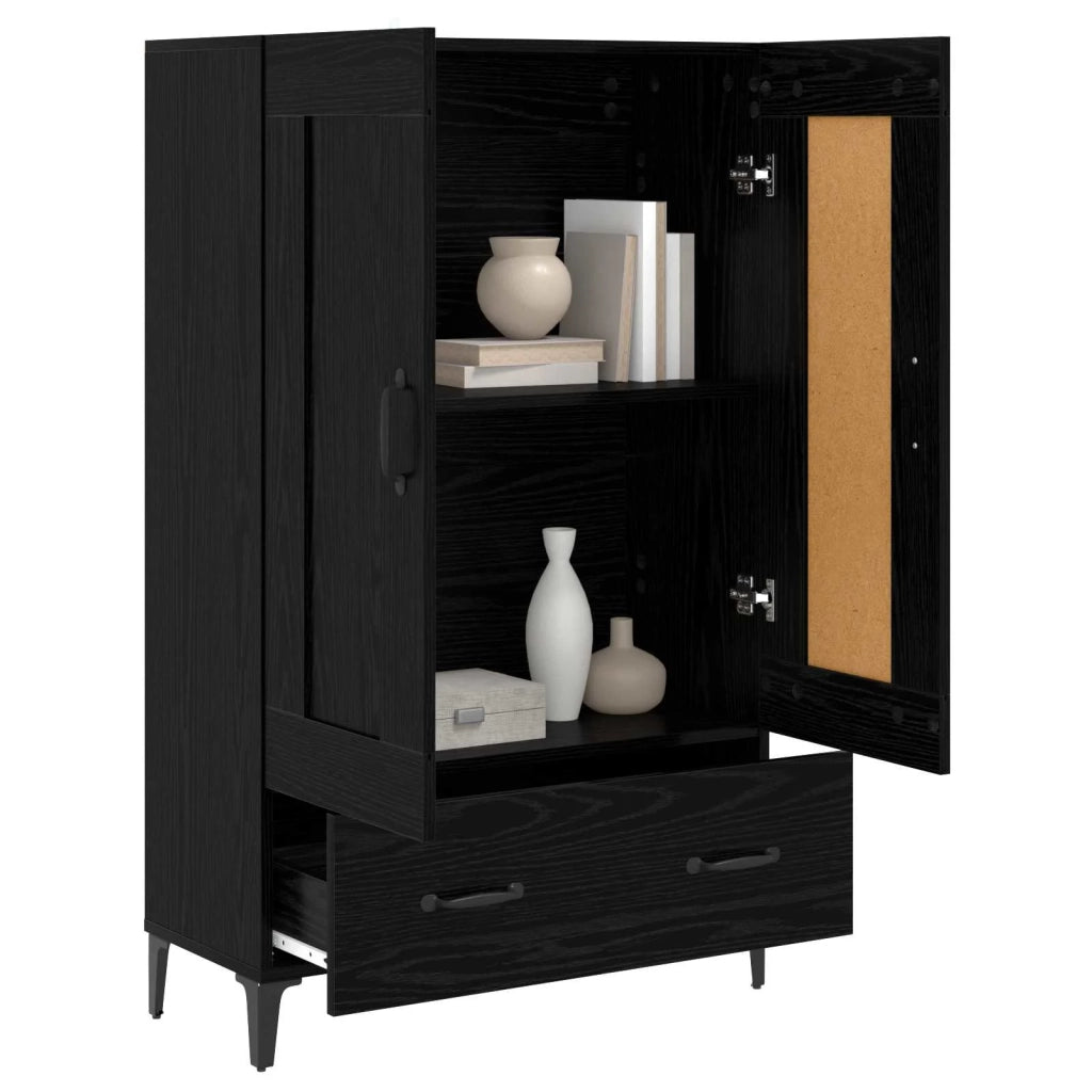 Credenza Rovere Nero 70 x 31 x 115 cm Legno ingegnerizzato 8009859