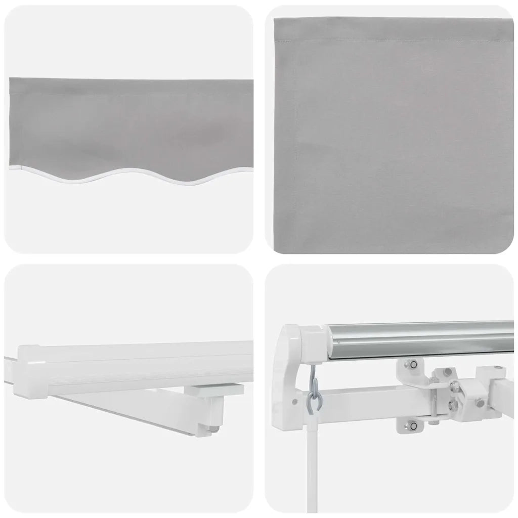 Tenda Retrattile Grigio chiaro 300 x 250 cm Tessuto e acciaio 3330088