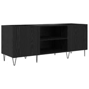 Mobile porta vinili con porta Rovere Nero 121 x 38 x 48 cm CFW4707184