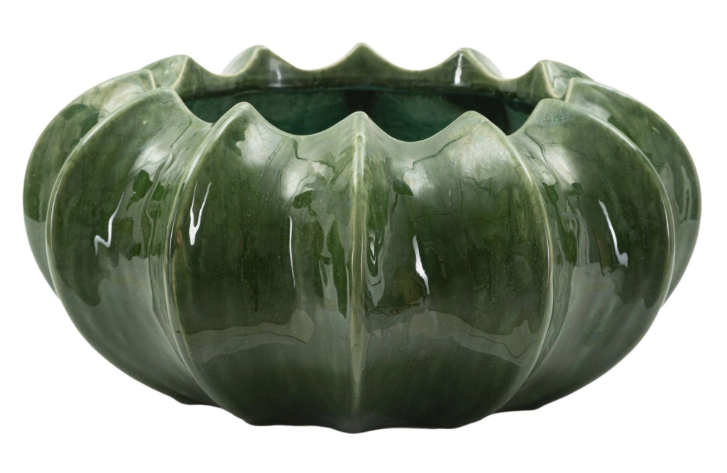 Cachepot Cactus Ø31x16 cm in Ceramica Verde