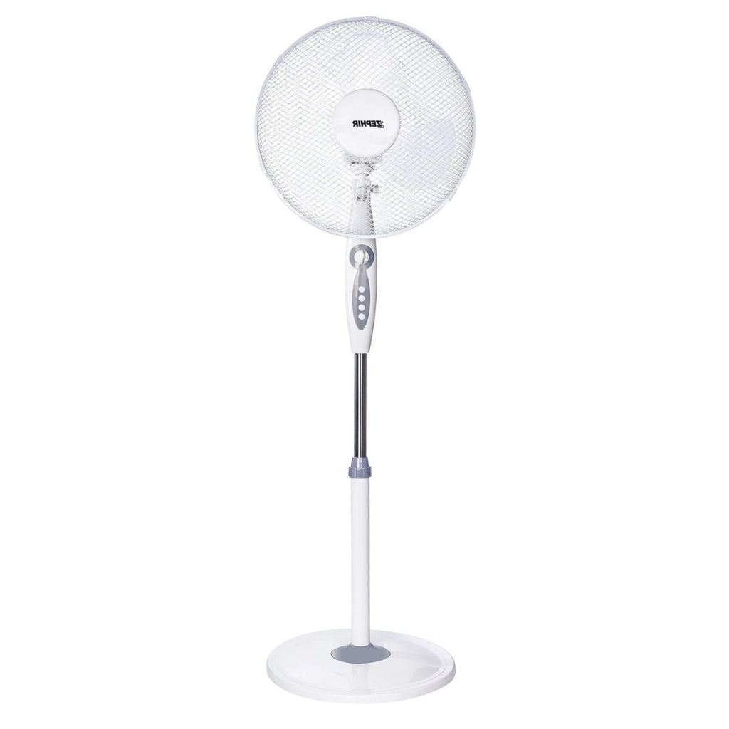 Zephir PBA41TM Ventilatore a piantana 3 velocità 133cm oscillazione  timer 45W Bianco