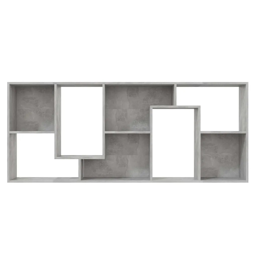 Libreria-Scaffale per Libri-Mobile di Stoccaggio Grigio Cemento 67x24x161 cm in Legno Multistrato